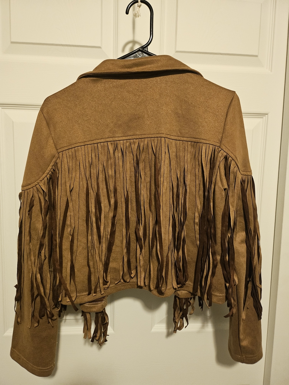 SHEIN 🤠 Brown Faux Suede Fringe Jacket - Picture 5 of 6